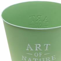 Artikel Blumentopf Zink Übertopf Metall Mintgrün Ø22cm H21cm
