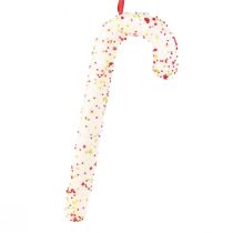 Artikel Zuckerstangen Deko Hänger Weiß Glitter Bunt H30cm 4St