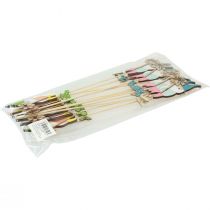 Artikel Zwerg Deko mit Blume Blumenstecker Holz 4×10,5cm 12St