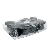 Artikel Zylinder Schwarz 8cm 8St