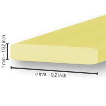 Artikel Aluminium Flachdraht Gold 5mm 10m
