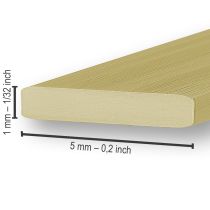 Artikel Aluminium Flachdraht Gold 5mm x 1mm 2,5m