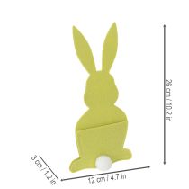 Artikel Bestecktasche Hase für festliche Tischdekoration zu Ostern und Feierlichkeiten 26cm 4St