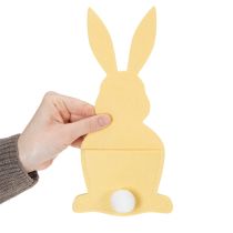 Artikel Bestecktasche Hase für festliche Tischdekoration zu Ostern und Feierlichkeiten 26cm 4St