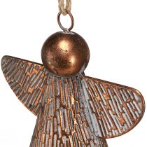 Artikel Deko Glocke Schutzengel Metall Bronze 19,5x12x19cm Vintage