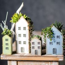 Artikel Deko Häuser Tischdeko Vintage Übertopf H12,5cm – 19cm 4er-Set