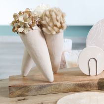 Artikel Deko Vasen Kegelvasen Beige Keramik 14,5cmx15x21cm