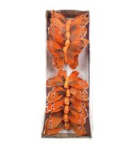 Artikel Deko-Schmetterling am Draht Orange 8cm 12St