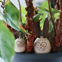 Artikel Deko Hase aus Holz und Metall mit humorvollem Design als freundlicher Blickfang 19cm 2St