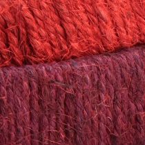Artikel Dekoring Ring Jute Deko Loop Rot Dunkelrot 4cm Ø30cm 2St