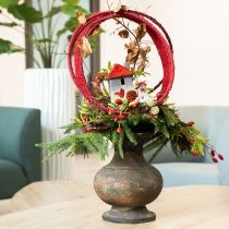 Artikel Dekoring Ring Jute Deko Loop Rot Dunkelrot Ø30cm 4St