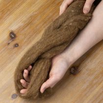 Artikel Wolllunte Dekowolle Braun 2m Wolllunte Filzwolle für Bastelarbeiten & Floristik