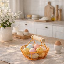 Artikel Drahtkorb mit Holzgriff Handliches Design Ideal für Frühlingsdeko Heim und Büro 17cm 6St