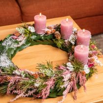 Artikel Durchgefärbte Kerzen Altrosa Stumpenkerzen 70×80mm 4 St