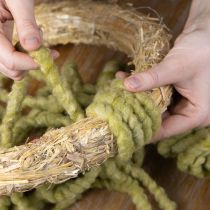 Artikel Flausch Mirabell Filzkordel Wolle Grün 25m Dekoband Floristik Deko Basteln DIY