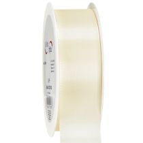 Artikel Geschenkband und Dekoband Taftband Creme 40mm 50m