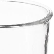 Artikel Glasvase Konisch Deko Vase Transparent Ø12cm H15,5cm 2St