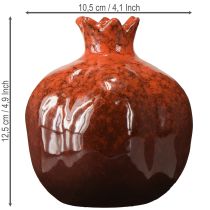 Artikel Granatapfel Deko Vase Keramik Rot Braun Ø10,5cm H12cm