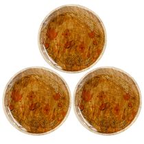 Artikel Holzteller Blumen Schmetterling Natur Pink Ø15cm 3St