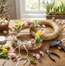 Artikel Floristik Strohkranz für kreative Türkränze und saisonale Dekoration 25/4cm 2St