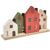 Artikel Kerzenhalter Adventskranz Stabkerzen Häuser 35cm H20cm