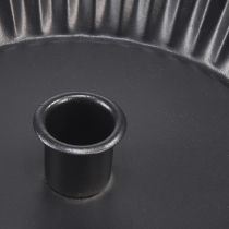 Artikel Kerzenhalter aus Metall in Kuchenform Schwarz Ø18cm 2St
