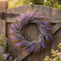 Artikel Künstlicher Lavendel Kranz für Frühling Türdeko Dekokranz Eingangsbereich 60cm