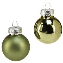 Artikel Mini Weihnachtsbaumkugeln Glas Grün Mix Ø2,5cm 22 St