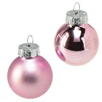 Artikel Mini Weihnachtsbaumkugeln Glas Hell Lila Ø2,5cm 22 St