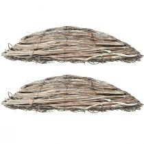 Artikel Pflanzschiffchen Rattan Reben Natur Weiß 40x13cm 2St