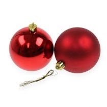 Artikel Christbaumkugeln Plastik Rot 8cm 6 St