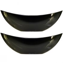 Artikel Stilvolle Schiffchen-Schale in Dunkelgrün – Perfekt zum Bepflanzen – 39cm 2St