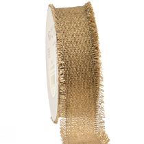 Artikel Schmuckband Zierband Braun Gold Fransen B40mm L15m
