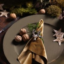 Artikel Serviettenringe Silber Hirsch Metall Serviettenhalter Ø4cm 4 St