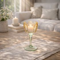 Artikel Teelichthalter Tulpe Blütenmotiv Dekoration für romantische Stimmung und elegantes Ambiente 20cm