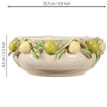 Artikel Keramik-Schale mit Zitronen – Mediterrane Deko-Schale für Tisch & Küche Ø21,5cm H8,5cm
