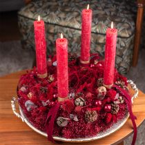 Artikel Trockenblumen Kranz Bordeaux Kranz Lepidium Ø33cm