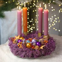 Artikel Trockenblumen Kranz Lila Metallic Kranz Lepidium Ø33cm