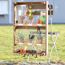 Artikel Vintage Holzkiste mit Maschendraht Landhausstil Zwiebelsieb Deko 75×50×14cm