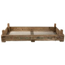 Artikel Vintage Holzkiste mit Maschendraht Landhausstil Zwiebelsieb Deko 75×50×14cm