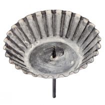 Artikel Vintage Kerzenhalter für Stumpenkerzen Zum Stecken Grau Ø8,5cm 4St