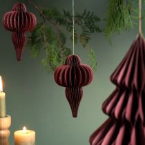 Artikel Weihnachtsbaumschmuck aus Papier Bordeaux 20cm 2St