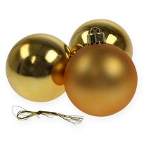 Artikel Weihnachtskugel Plastik Gold 6cm 12 St