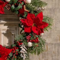 Artikel Weihnachtsstern Künstlich Christstern Rot Grün L57cm