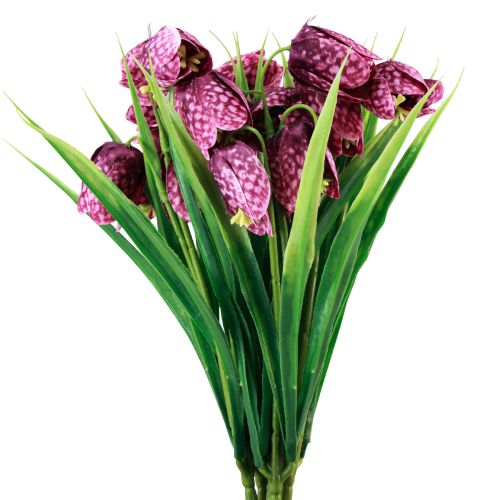 Fritillaria Lila Schachbrettblume Künstliche Blumen 28cm 6 St