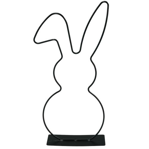 Artikel Deko Hase Schwarz Metall Aufsteller Ostern 30cm 4 St
