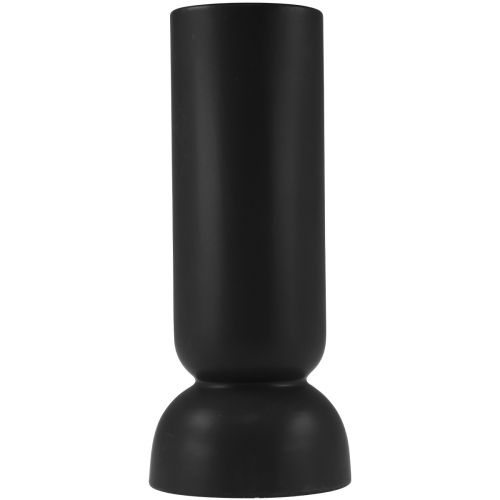 Artikel Keramik Vase Schwarz Modern Oval Form Ø11cm H25,5cm