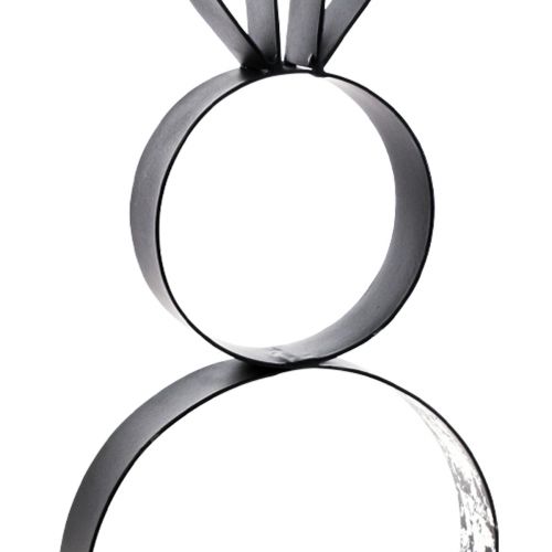 Artikel Osterhasen Deko Metall Schwarz Silber Osterfigur 11×31cm