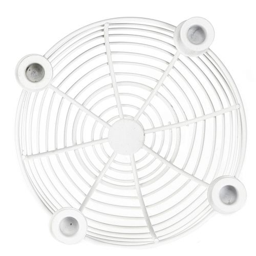 Artikel Kerzenhalter in Weiß Dekoschale aus Metall Ø14cm H7cm