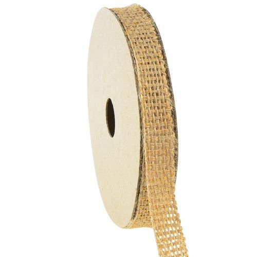 Floristik24 Juteband Dekoband Natur Bronze Geschenkband B12mm L10m